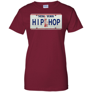 NEW YORK HIP HOP LICENSE PLATE  VINTAGE Ladies' 100% Cotton T-Shirt