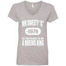 SWEETY "G" A QUEENS KING (Rapamania Collection) Ladies' V-Neck T-Shirt