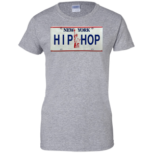 NEW YORK HIP HOP LICENSE PLATE  VINTAGE Ladies' 100% Cotton T-Shirt