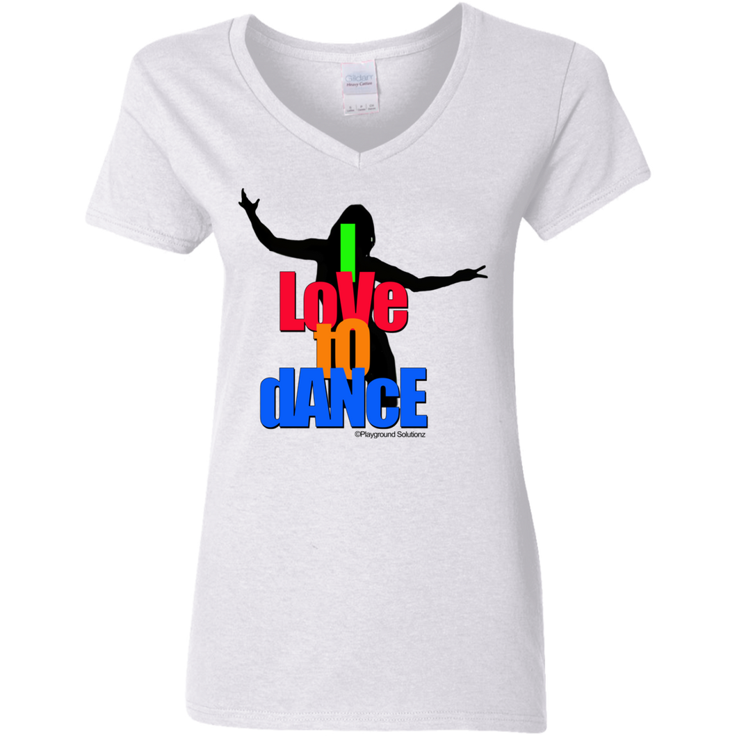 I LOVE TO DANCE V-Neck T-Shirt