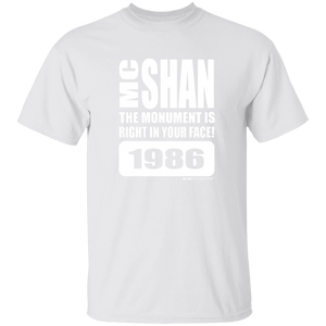 MC SHAN” The monument is right in your face” (Rapamania Collection) oz. T-Shirt