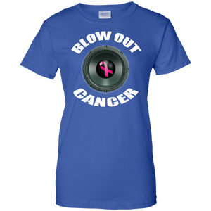 BLOW OUT CANCER Ladies' 100% Cotton T-Shirt