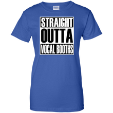 STRAIGHT OUTTA VOCAL BOOTHS Ladies' 100% Cotton T-Shirt