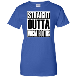 STRAIGHT OUTTA VOCAL BOOTHS Ladies' 100% Cotton T-Shirt