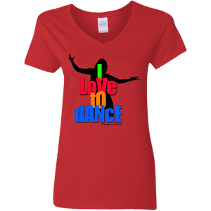 I LOVE TO DANCE V-Neck T-Shirt