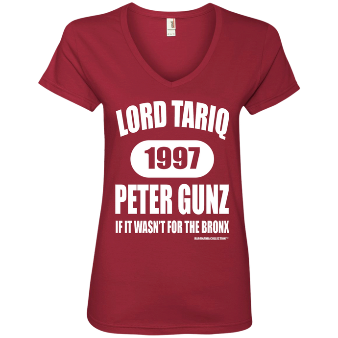 LORD TARIQ PETER GUNZ (Rapamania Collection) Ladies' V-Neck T-Shirt