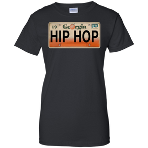 GEORGIA HIP HOP LICENSE PLATE VINTAGE Ladies' 100% Cotton T-Shirt