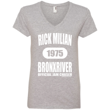 RICK MILIAN BRONXRIVER (Rapamania Collection) Ladies' V-Neck T-Shirt