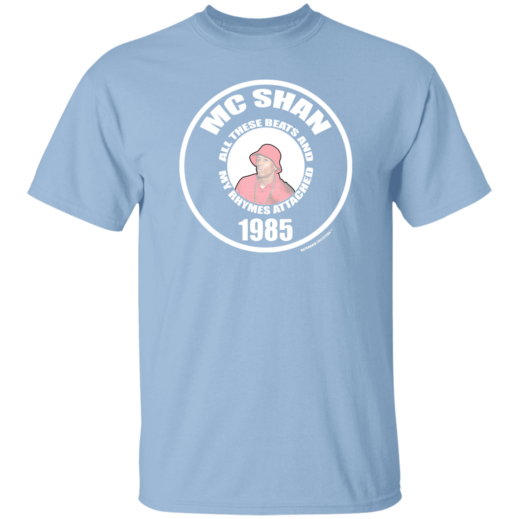 MC SHAN  “All These beats and rhymes attached (Rapamania Collection)  T-Shirt