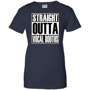 STRAIGHT OUTTA VOCAL BOOTHS Ladies' 100% Cotton T-Shirt