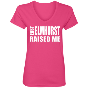 East Elmhurst Raised Me Ladies' V-Neck T-Shirt