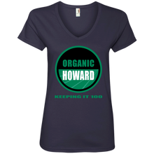 ORGANIC HOWARD KEEPING IT 100  Ladies' V-Neck T-Shirt