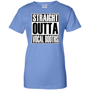 STRAIGHT OUTTA VOCAL BOOTHS Ladies' 100% Cotton T-Shirt