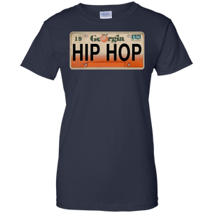 GEORGIA HIP HOP LICENSE PLATE VINTAGE Ladies' 100% Cotton T-Shirt