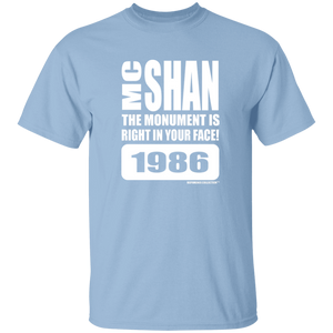 MC SHAN” The monument is right in your face” (Rapamania Collection) oz. T-Shirt