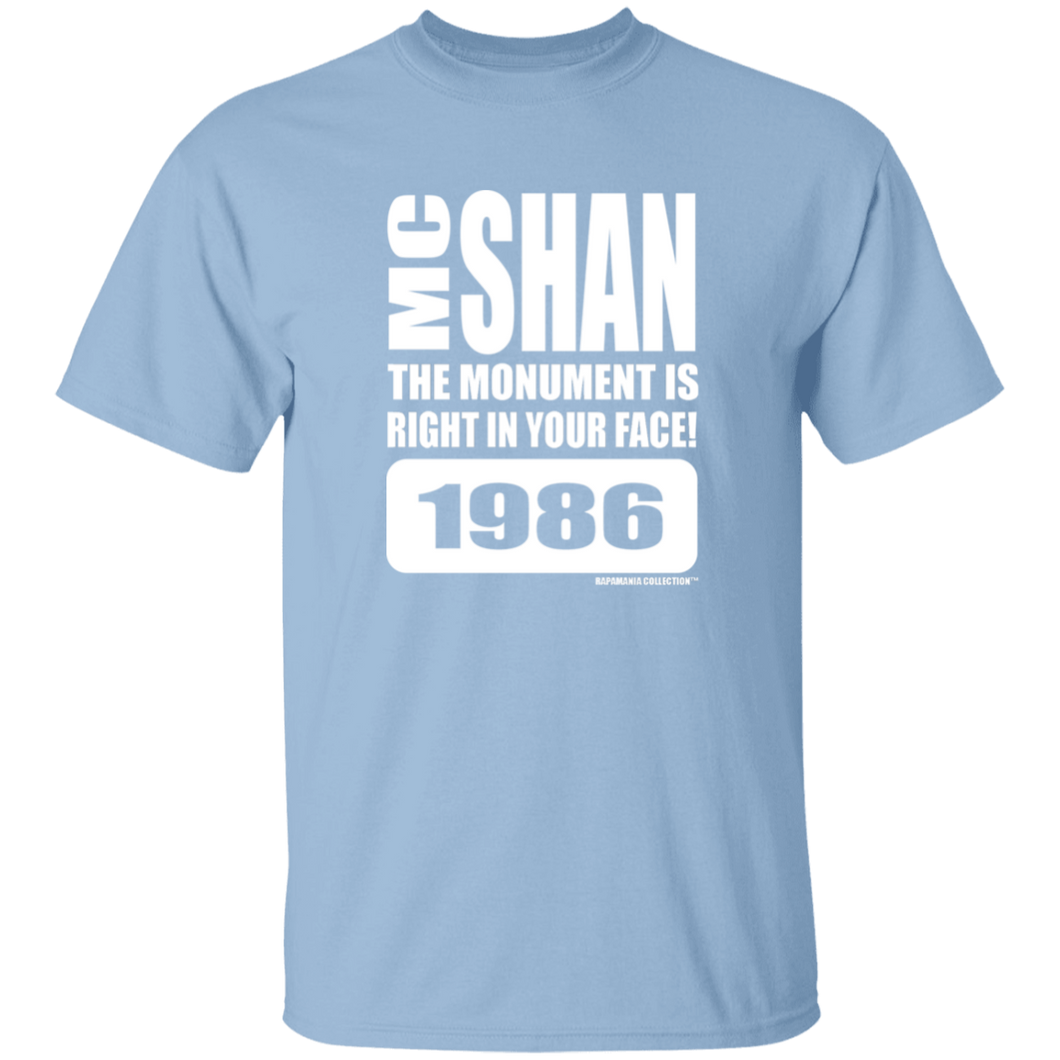 MC SHAN” The monument is right in your face” (Rapamania Collection) oz. T-Shirt