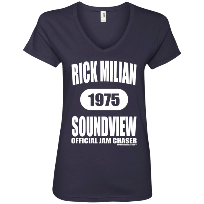 RICK MILIAN SOUNDVIEW (Rapamania Collection) Ladies' V-Neck T-Shirt