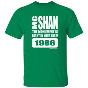 MC SHAN” The monument is right in your face” (Rapamania Collection) oz. T-Shirt