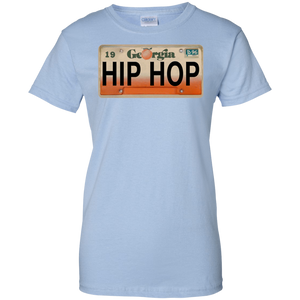 GEORGIA HIP HOP LICENSE PLATE VINTAGE Ladies' 100% Cotton T-Shirt