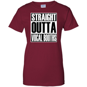 STRAIGHT OUTTA VOCAL BOOTHS Ladies' 100% Cotton T-Shirt