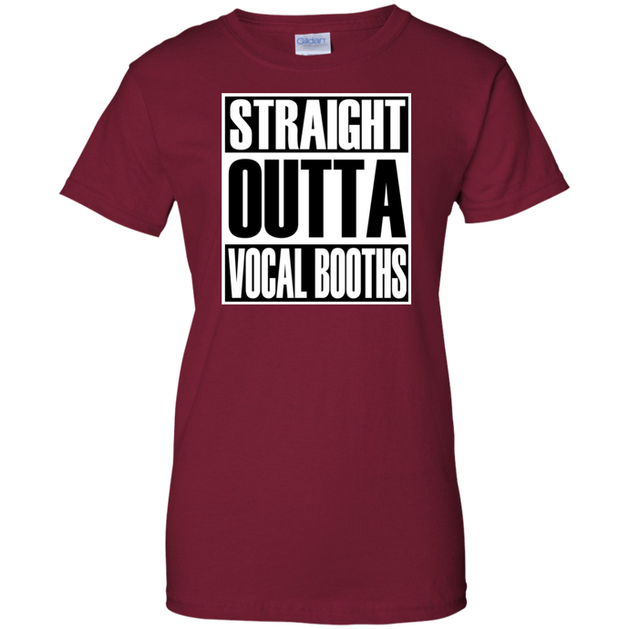 STRAIGHT OUTTA VOCAL BOOTHS Ladies' 100% Cotton T-Shirt