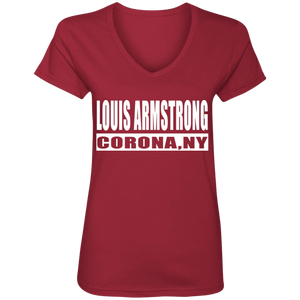 Louis Armstrong Corona NY V-Neck T-Shirt