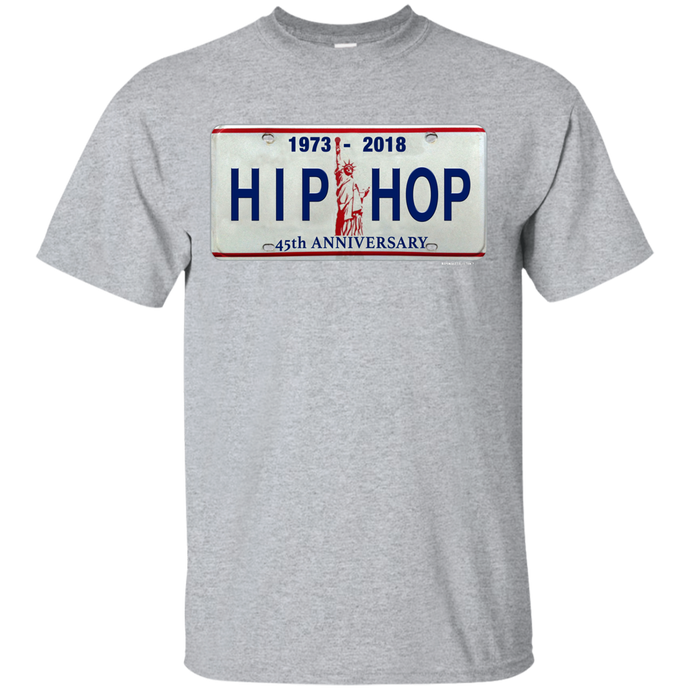 45th HIP HOP ANNIVERSARY LICENSE PLATE(Rapamania Collection) T-Shirt