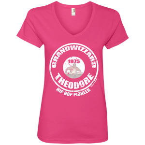 GRANDWIZZARD THEODORE PIONEER (Rapamania Collection) Ladies' V-Neck T-Shirt