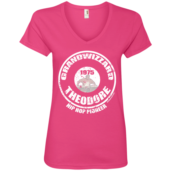 GRANDWIZZARD THEODORE PIONEER (Rapamania Collection) Ladies' V-Neck T-Shirt