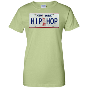 NEW YORK HIP HOP LICENSE PLATE  VINTAGE Ladies' 100% Cotton T-Shirt