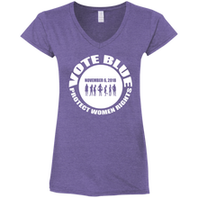 VOTE BLUE Ladies' Fitted Softstyle 4.5 oz V-Neck T-Shirt