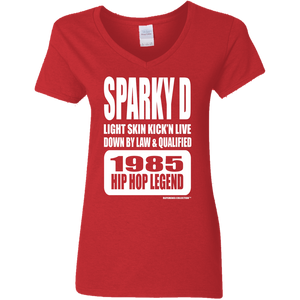 SPARKY D 1985 HIP HOP LEGEND (Rapamania Collection) V-Neck T-Shirt