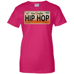 GEORGIA HIP HOP LICENSE PLATE VINTAGE Ladies' 100% Cotton T-Shirt