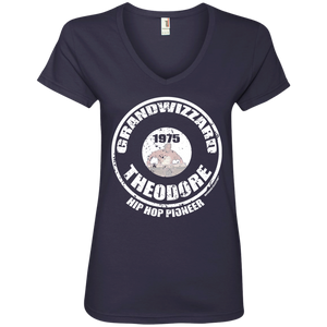GRANDWIZZARD THEODORE PIONEER (Rapamania Collection) Ladies' V-Neck T-Shirt