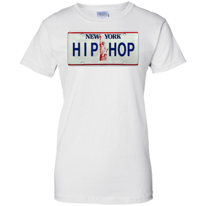 NEW YORK HIP HOP LICENSE PLATE  VINTAGE Ladies' 100% Cotton T-Shirt