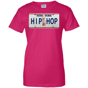 NEW YORK HIP HOP LICENSE PLATE  VINTAGE Ladies' 100% Cotton T-Shirt