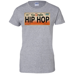 GEORGIA HIP HOP LICENSE PLATE VINTAGE Ladies' 100% Cotton T-Shirt