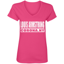 Louis Armstrong Corona NY V-Neck T-Shirt