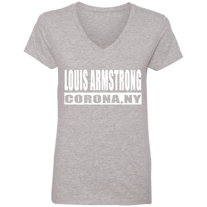 Louis Armstrong Corona NY V-Neck T-Shirt