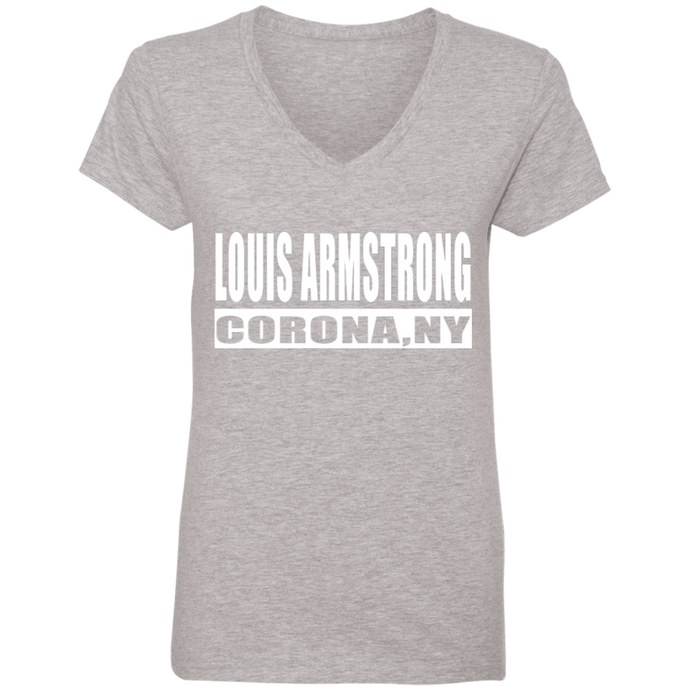 Louis Armstrong Corona NY V-Neck T-Shirt