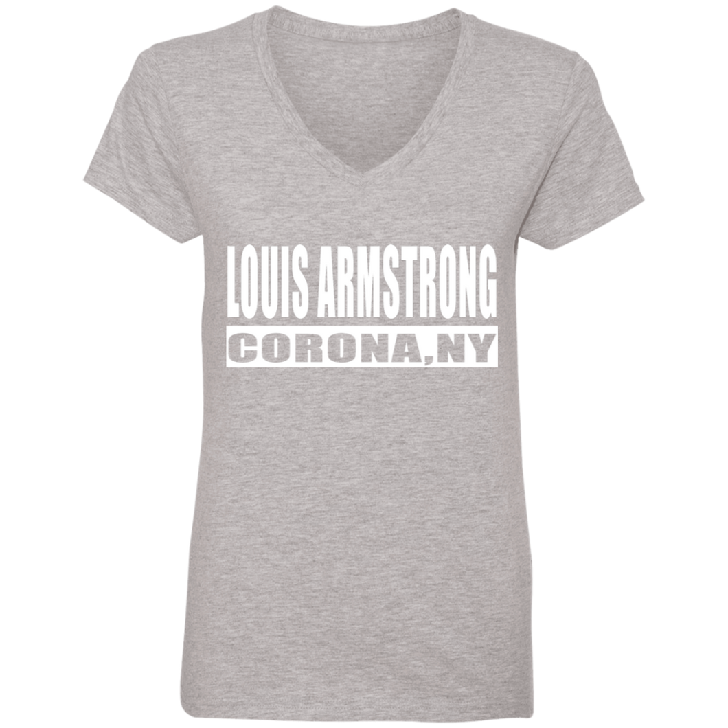 Louis Armstrong Corona NY V-Neck T-Shirt
