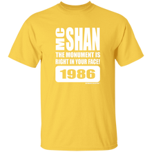 MC SHAN” The monument is right in your face” (Rapamania Collection) oz. T-Shirt