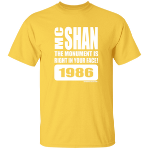 MC SHAN” The monument is right in your face” (Rapamania Collection) oz. T-Shirt