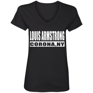 Louis Armstrong Corona NY V-Neck T-Shirt