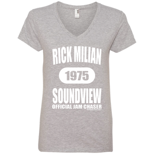 RICK MILIAN SOUNDVIEW (Rapamania Collection) Ladies' V-Neck T-Shirt