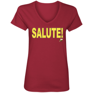 SALUTE! (Busy Bee Collection) Ladies' V-Neck T-Shirt