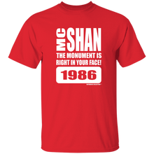 MC SHAN” The monument is right in your face” (Rapamania Collection) oz. T-Shirt