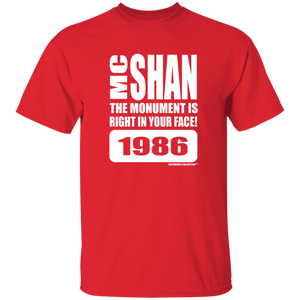MC SHAN” The monument is right in your face” (Rapamania Collection) oz. T-Shirt