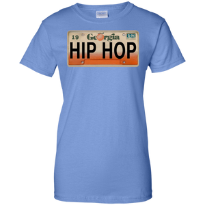 GEORGIA HIP HOP LICENSE PLATE VINTAGE Ladies' 100% Cotton T-Shirt