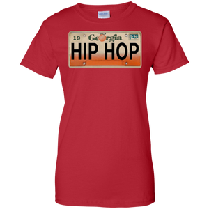 GEORGIA HIP HOP LICENSE PLATE VINTAGE Ladies' 100% Cotton T-Shirt